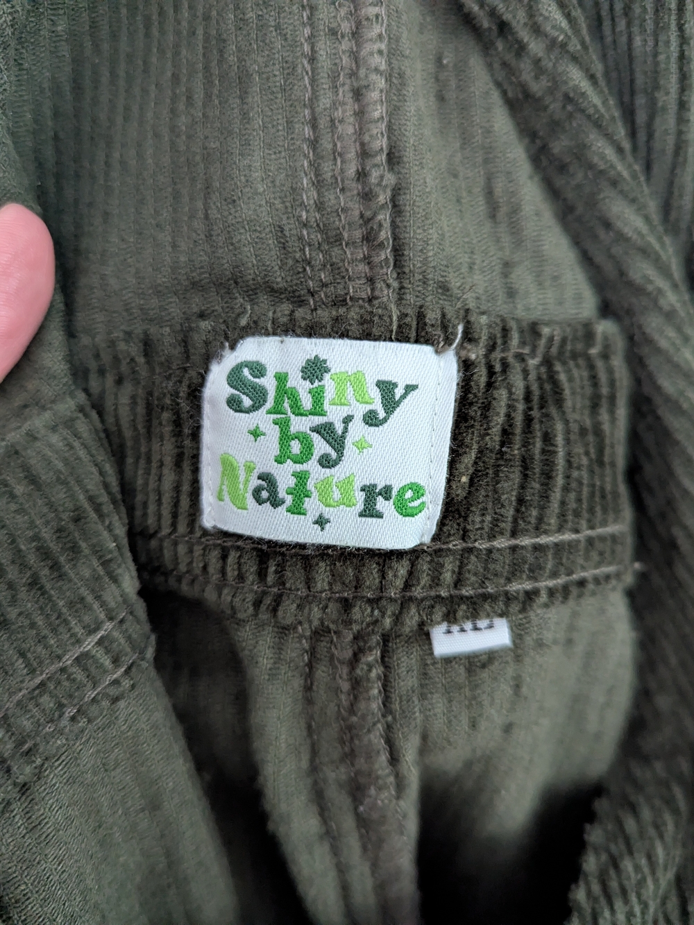 Shiny by Nature Olive Green Corduroy Overalls
